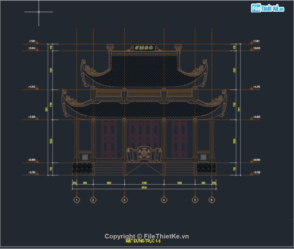 Nhà thờ họ,File cad thiết kế nhà thờ họ,file cad nhà thờ họ,bản vẽ nhà thờ họ,File sketchup nhà thờ họ